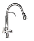 Modern d/Black/Ch Kitchen Faucet - Pull Out Water Filter Tap2/3 Way Cold Mixer Sink C for Clean Drinking Water Design for Ele Kitchens (Bei Dots) in stainless steel