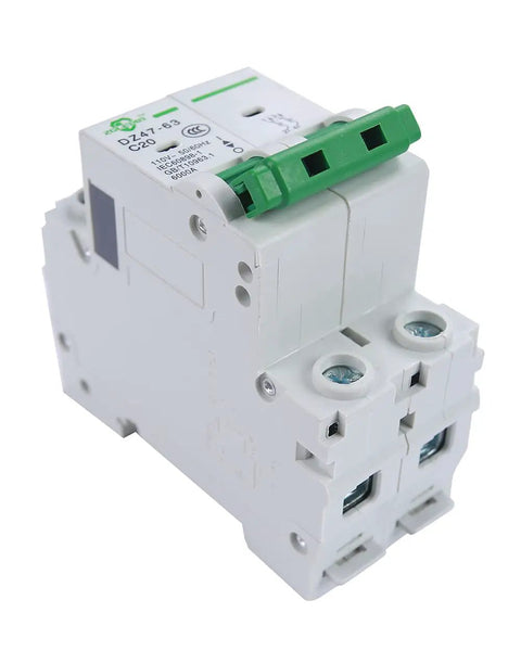 Miniature Circuit Breaker 3 Pack DZ47 63 110/240V 2 Pole 16A MCB For Home And Solar Installations DIN Rail Mounted Fast Trip