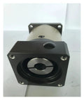 Close-up view of Slick Planetary Gearbox Speed Reducer featuring Lightning Smooth 8 Arcmin Backlash and Nema 34 stepper mount.