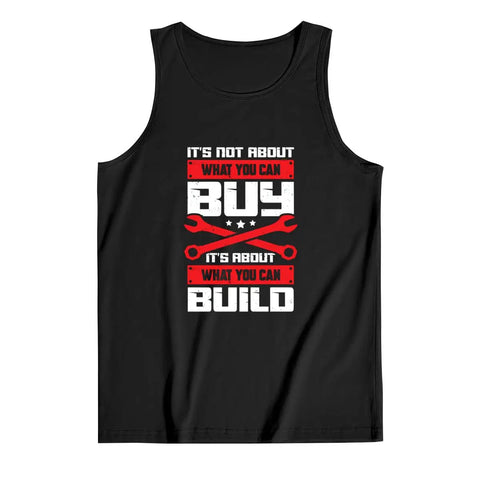 Built Different Men's Tank Top, Premium Cotton Sleeveless Undershirt, Lightweight Motorbike Mechanic Muscle Tee For Tough Summer Gym Grinds And Weekend Rides