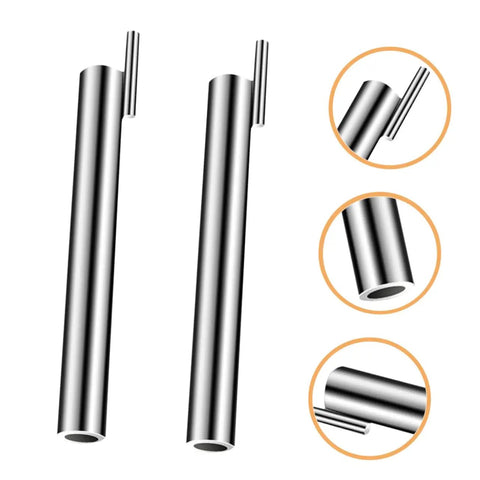 Straight Shooter 2 Piece Electrician Wire Twisting Tools Automatic Wire Stripper For Power Drill, stainless steel twisters visibly shown.