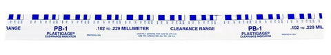 Pro-Grade Plastigauge Kit For Bearing Clearance, Color-Coded Sizing, Oil-Soluble Formula, Made In USA, blue.004-.009 clearance strip