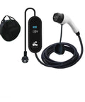 Heavy Duty Portable Ev Charger Type Two 16A Iec 62196 2 Evse Travel Cable with display, plug, and carrying bag for easy transport.