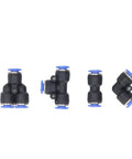 40 Piece Pneumatic Fitting Kit With Splitter Tee And Elbow Straight Connectors For Pu Nylon Pipe Air Tools DIY Shop Gear That Hits The Spot For Smooth Systems, black push-fit fittings