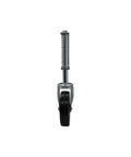 4 Inch Spring Loaded Gate Caster With Heavy Duty Swivel Wheel And Universal Mount, Adjustable Shock Absorbing Spring, black, front view