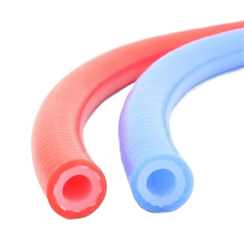 Red and blue Food Grade Silicone Hose Tube For High Temperature Use One Meter Length ID Six To Twenty Five Mm Double Layer Insulated