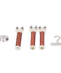 Hands-On Electromagnet Tester Kit components with copper conductors and bell for classroom and home lab demonstrations.