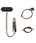 Compact Lidar Sensor For Drones And Robots With 0.1-12m Range, UART And I2C, cables, USB adapter for integration