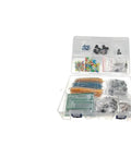 Massive 1900 Piece Electronics Component Kit Featuring Assorted Capacitors Printed Circuit Boards Op Amps Resistors LEDs Transistors And DC Jacks For Easy Assembly, Reliable Performance, And DIY Prototyping, 2026 High Quality Edition in open storage box