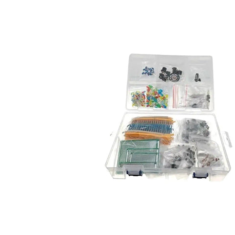 Massive 1900 Piece Electronics Component Kit Featuring Assorted Capacitors Printed Circuit Boards Op Amps Resistors LEDs Transistors And DC Jacks For Easy Assembly, Reliable Performance, And DIY Prototyping, 2026 High Quality Edition in open storage box