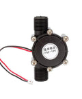 Portable 12V DC Hydroelectric Water Turbine Generator 10W Power Source For Outdoor Camping And Boating Durable Rust Proof Build Lightweight 90g Ideal For Off Grid Charging Tool with black housing and red wire