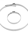 Stainless Steel CV Boot Clamp Kit For ATV And UTV Drives, two metal clamps, large and small. Durable, corrosion resistant hardware.