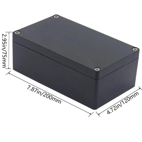 IP65 Waterproof ABS Project Box Junction Enclosure For Outdoor DIY Electronics 7.87 X 4.72 X 2.95 Inches showing dimensions