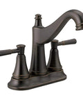 Venetian Bronze Centerset Bathroom Faucet With Worry-Free Drain Catch And Included Drain Assembly, ADA Compliant, WaterSense Label, Fits 3-Hole 4-Inch Install, Classic Bronze Finish For Quick Upgrades