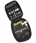 Compact Motorcycle And ATV Emergency Tire Repair Kit with carry handle showing CO2 cartridges and tools in a black case