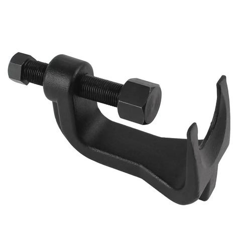 Heavy Duty Ball Joint Separator And Removal Tool Giving You Two Point Three Eighths Inch Extension For No Sweat Suspension Work On Daily Drivers Classic Rides Pickup Trucks SuVs close-up image showing alloy steel frame with bolt.