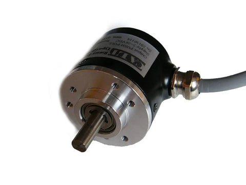 38mm Diameter Incremental Optical Rotary Encoder With 6mm Solid Shaft, 1024 PPR Resolution, ABZ Line Driver Output, 5V DC Supply