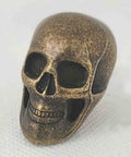 Skull Knob Set Four Pieces Zinc Alloy Heavy Duty Cabinet Pull Handles With Screws Bronze Finish close-up view
