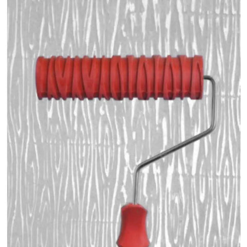 Get A Snazzy New Look On Your Walls With This 7 Inch Grain Pattern Paint Roller Built For Easy Embossing Textures And Fast Home Makeovers That Bring Real Vibes To Every Room Instantly on a textured wall.