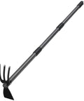45 Inch Long Handle Garden Hoe 2 In 1 Cultivator For Weeding And Loosening Soil Lightweight Durable Hand Tool, steel handle