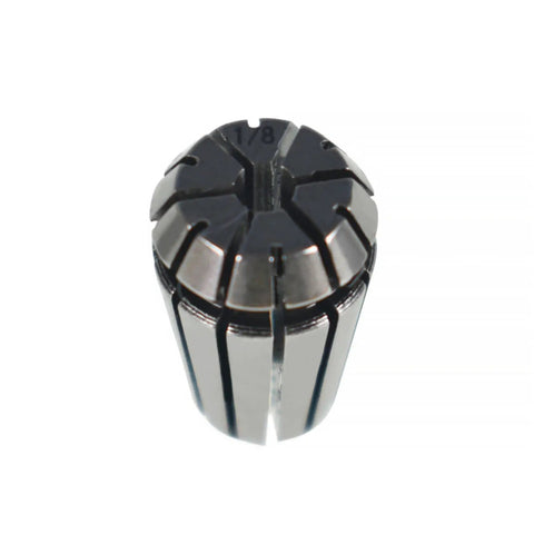 Close-up of 1/8 inch collet from 7Pcs ER11 Spring Collet Set For CNC Milling Lathe Tools And Engraving Machines, Carbon Steel Construction