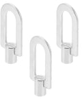 Three Piece Aluminum Dent Puller Ring Kit For Auto Body And Sheet Metal Repair, Pro Grade Aluminum Pull Rings, shown against a white background.