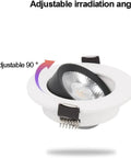 Hella Smooth Lighting Setup With Dope Zero Glare Baffle Trims Featuring Top Shelf Cob Led Spotlight Kit angled 90 degrees for precise lighting.