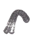 Upgrade Your Ride With A Killer Motorcycle Timing Chain That Fits GN250 GZ250 DR250 And SP250 Models Perfectly For Reliable Performance And Smooth Shifting On The Highway Or Dirt Track - seen from above, detailed view of the chain.