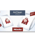 Box of HyClean Air FJM Vacuum Bags For Compact C1 And C2 Canisters, featuring enhanced slim design and 10x dust retention.