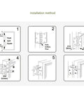 Zinc Alloy Bearing Door Hinge With Screws Silent Close For Wooden Doors And Cabinets Easy-install hinge installation guide diagram