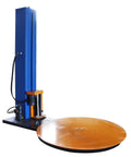 Workhorse Industrial Pallet Wrapping Machine With 4409 Pounds Capacity And 65 Inch Turntable featuring a large rotating plate.
