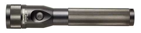 Side view of Stinger 425 Lumen LED Rechargeable Handheld Flashlight With 12V DC Charger Tough Aluminum Body Non Slip Grip IPX4 Water Resistant