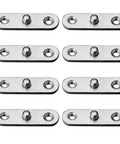 Hidden Door Pivot Hinges 12 Pack Heavy Duty Stainless Steel Rotating Hinges For Cabinets Built To Last, top view of hinge details