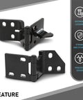 Heavy Duty Front Door Hinge Set In Matte Black Paint Fits Chevy And Gmc Pickup Suburban K5 Blazer Jimmy 1967 To 72 with detailed view of hinge design.
