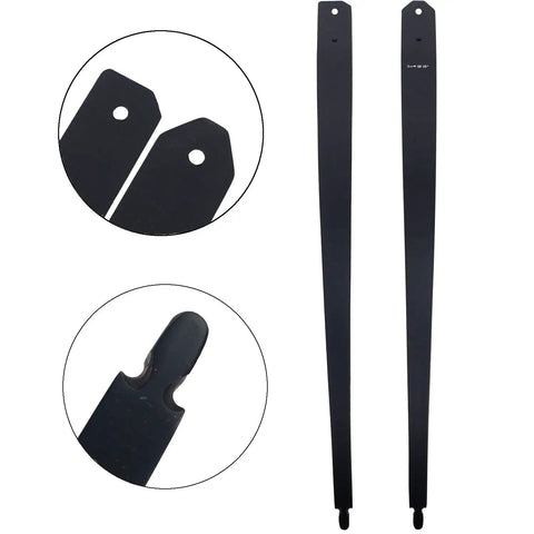 60 Inch BlackHunter L Takedown Long Bow Replacement Limbs For Right Or Left Hand, 25 To 65 Pound Draw Weight, No Bow String Or Mounting