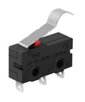 Dope Lever Arm Micro Switch Kit, front view of a single SPDT 1NO 1NC 3 Pin 250V 5A AC Limit Switch for CNC mills, DIY projects.
