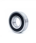 Front Load Washer Tub Bearing And Seal Kit Compatible With Ge Models Cuts The Loud Grinding Noise No Sweat Diy Swap Heavy Duty Replacement Piece Restores Smooth Spin Cycle Good Vibes close-up of silver bearing with black seal.