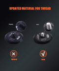 Cordless Mini Car Polisher 12V Micro Random Orbital Buffer showing updated iron thread material for durability.