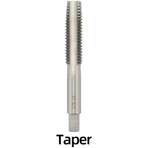 Taper tap from Half Inch 1/2-13 UNC Hand Tap Set Right Hand 3 Piece Threading Tap Kit For Metalworking Durable Alloy Tool Steel