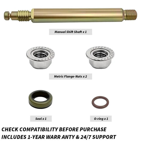 TH400 Transmission Manual Shift Shaft Kit For GM TH400 Upgrade OEM 38511-05K Includes Shift Shaft, Flange Nuts, O-Ring, Seal And All Hardware For Smooth, Precise Shifts And Beefed-Up Long-Lasting Performance.