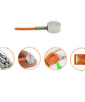 5kg Button Type Compression Load Cell Sensor With 2m Cable, Tiny But Mighty Miniature Strain Gauge Scale For Precise Weighing, IP66 Stainless Steel, Low Height 7mm, 13mm Diameter, Great For Compact Scales, orange cable and compact sensor