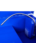 Knockout Clean Power Hella Tough 40 Gallon Parts Washer With 24 Gallon Solvent Capacity And 5.3 Gpm Flow Pump Heavy Duty Steel Build Auto Closing Lid interior showing flexible metal hose.