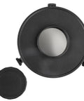 Safe Solar Eclipse Telescope Filter For 70mm Telescopes, ISO 12312-2 sun safety certified, top view with adjustable screws and cap.