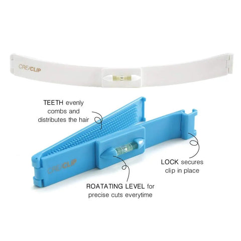 Effortless Home Hair Cutting Guide Designed For Lowkey Perfect Bangs And Seamless Salon Quality Diy Trimming Tool Set Of Two for precise cuts.