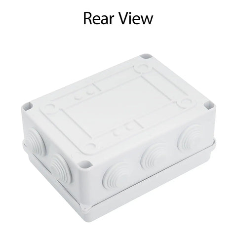 Rear view of ABS Plastic IP65 Dustproof Waterproof Junction Box Universal Electrical Project Enclosure White 5.9 x 4.3 x 2.8 Inch
