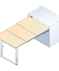 Solid Steel Cabinet Drawer Slides With Smooth Silent Glide Side Mount Full Extension Table Rails shown with pull-out desk surface.