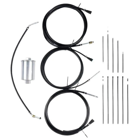 Heavy Duty Nylon Fuel Line Kit For Chevy Avalanche And Tahoe Suburban Yukon 2000 To 2004 Perfect Replacement Part That Is Built Tough And Ready To Handle All Your Driving Needs Without Issues Or Leaks Ever Happening. fuel line kit with hoses, filter, and zip ties