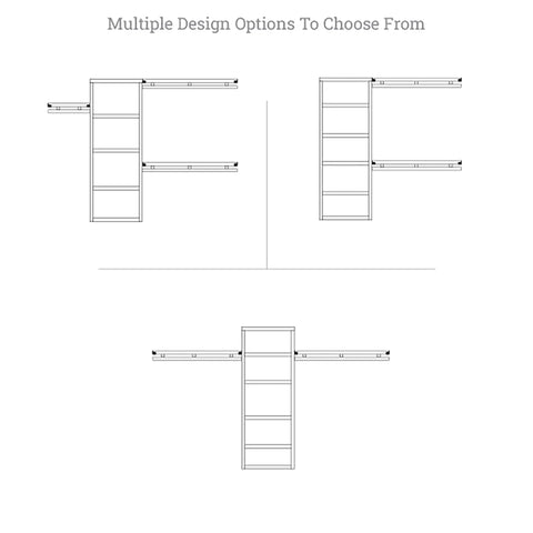 Sweet Solid Wood Closet Organizer System With Slick Honey Maple Finish And Heavy Duty Hanging Rods Wall Mount Storage Tower options illustrated