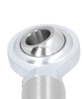 Adjustable Heim Joint Alternator Tensioning Rod Bracket For SBC BBC 350 454 V8 close-up view of stainless steel joint.