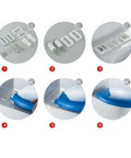 Ultra Premium Duroplast D Shaped Toilet Seat With Dead Quiet Slow Close Hinges And Quick Swap Top Fix Brackets installation steps with hardware.